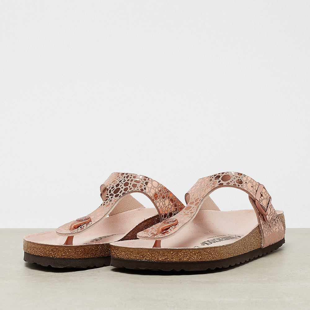 Birkenstock Gizeh metallic stones copper