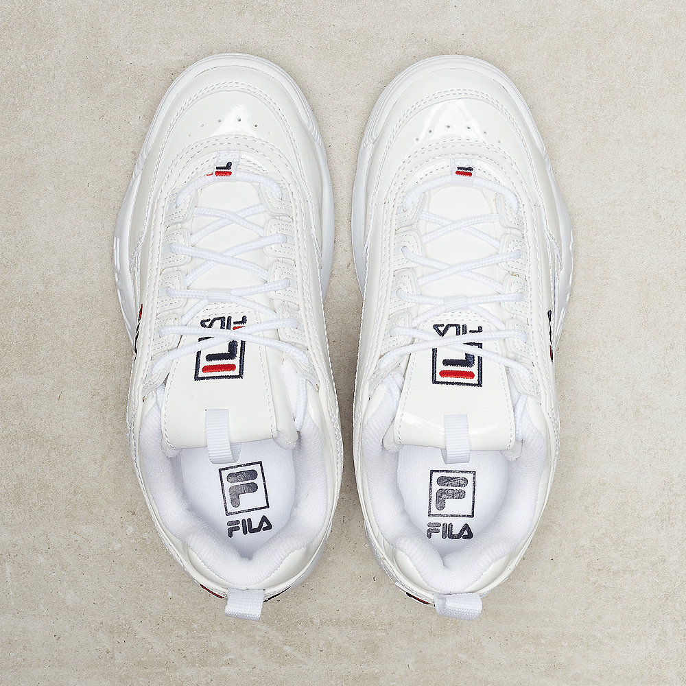 Fila Disruptor M Low Wmn white patent