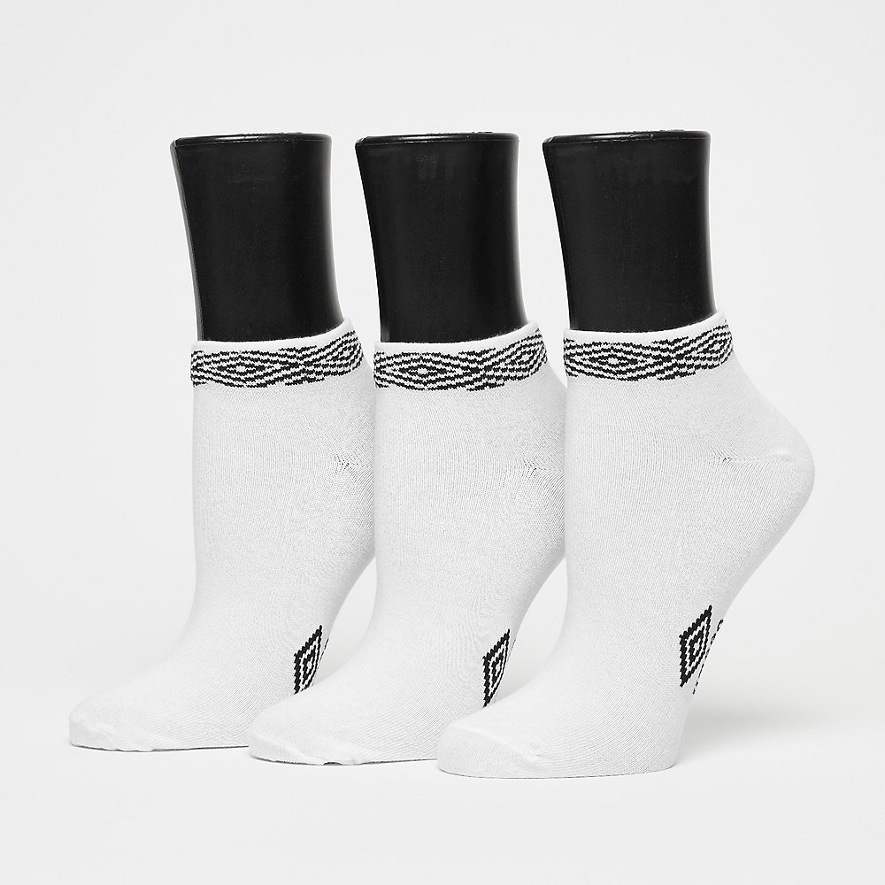Umbro Projects Trainer Liner Socks 3pck white/black
