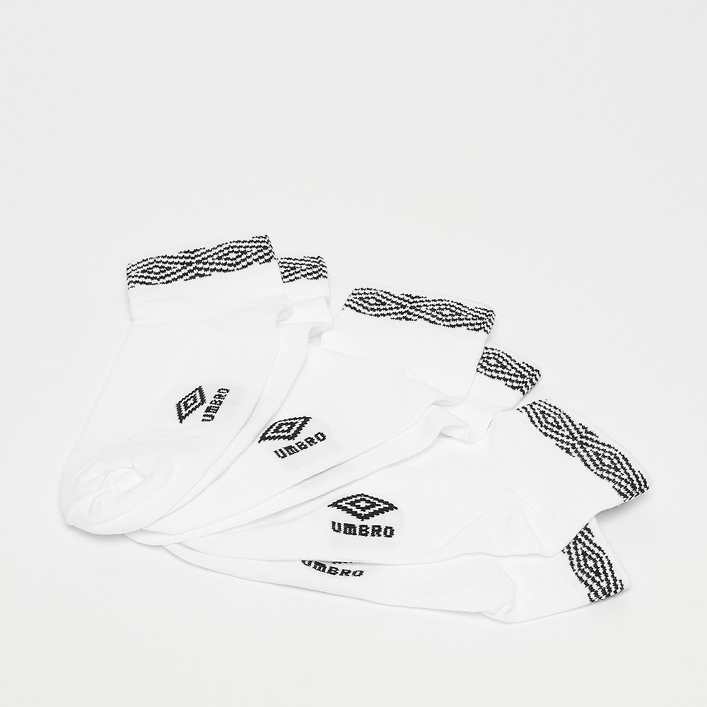 Umbro Projects Trainer Liner Socks 3pck white/black
