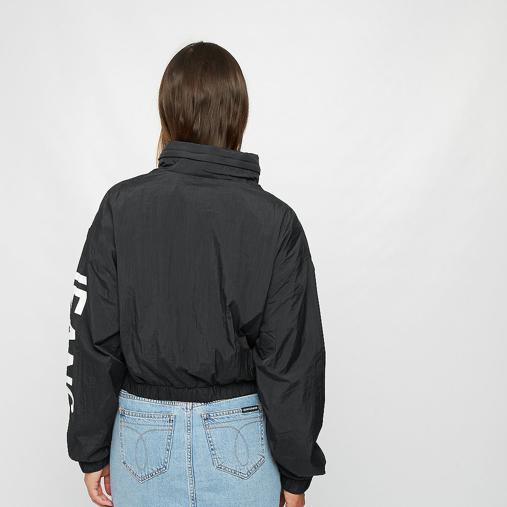 Calvin Klein Cropped Nylon Windbreaker black/bright white