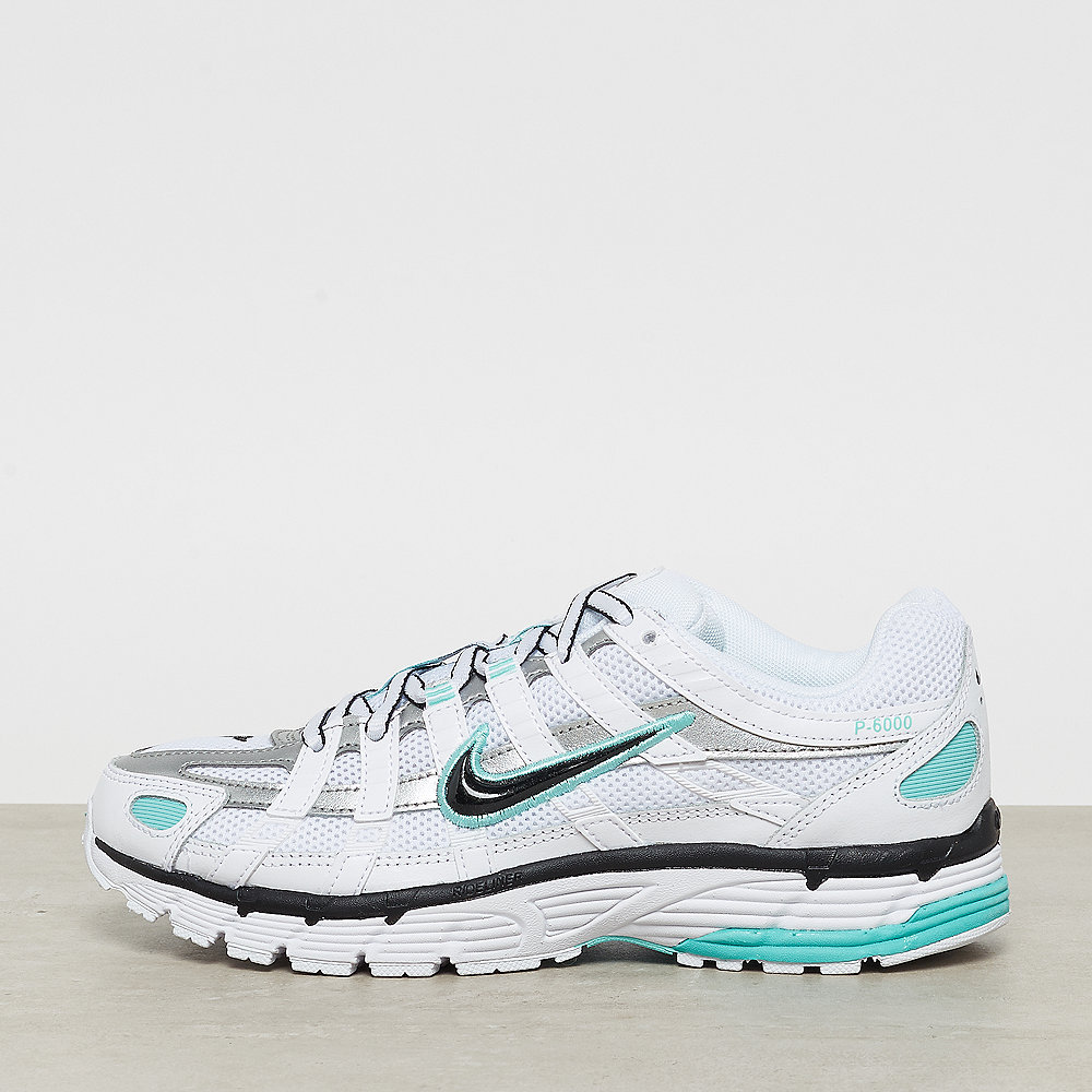 NIKE W NIKE P-6000 white/black-metallic silver-light aqua
