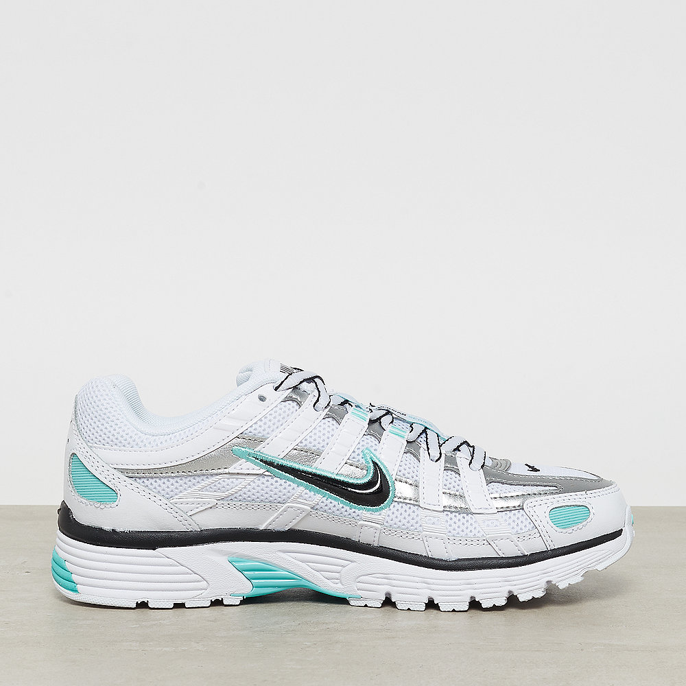 NIKE W NIKE P-6000 white/black-metallic silver-light aqua