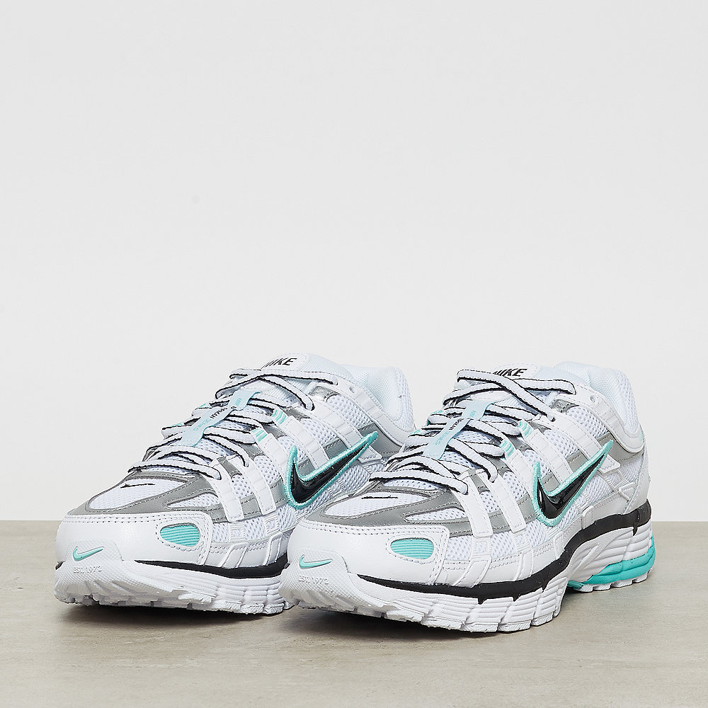 NIKE W NIKE P-6000 white/black-metallic silver-light aqua