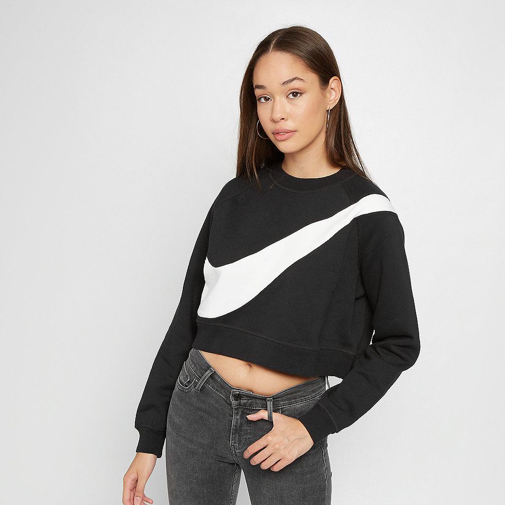 NIKE NSW Swoosh Crew FLC BB black/white