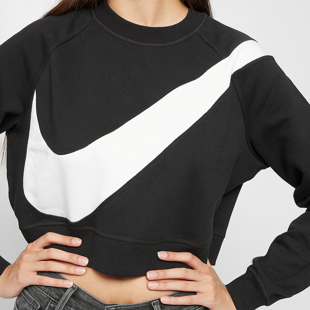 NIKE NSW Swoosh Crew FLC BB black/white