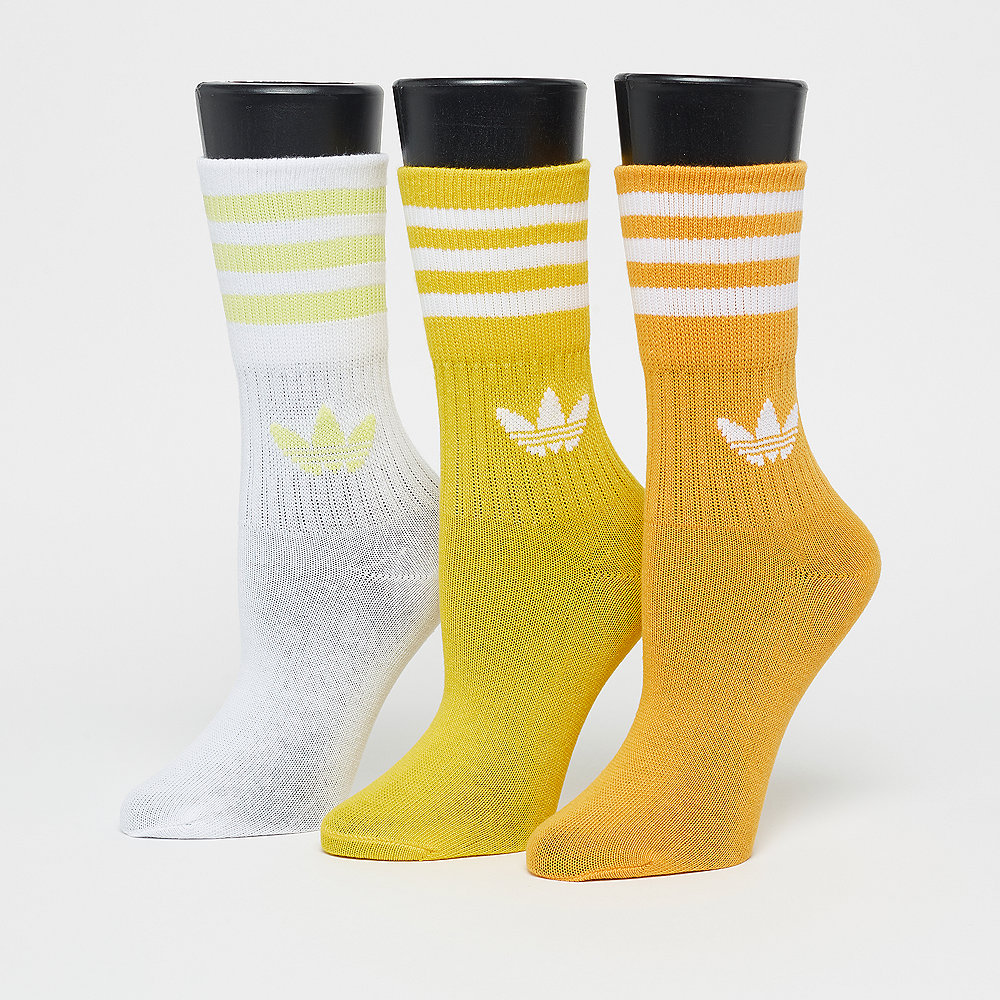 adidas Mid Cut Crew Socks active gold/yellow/white