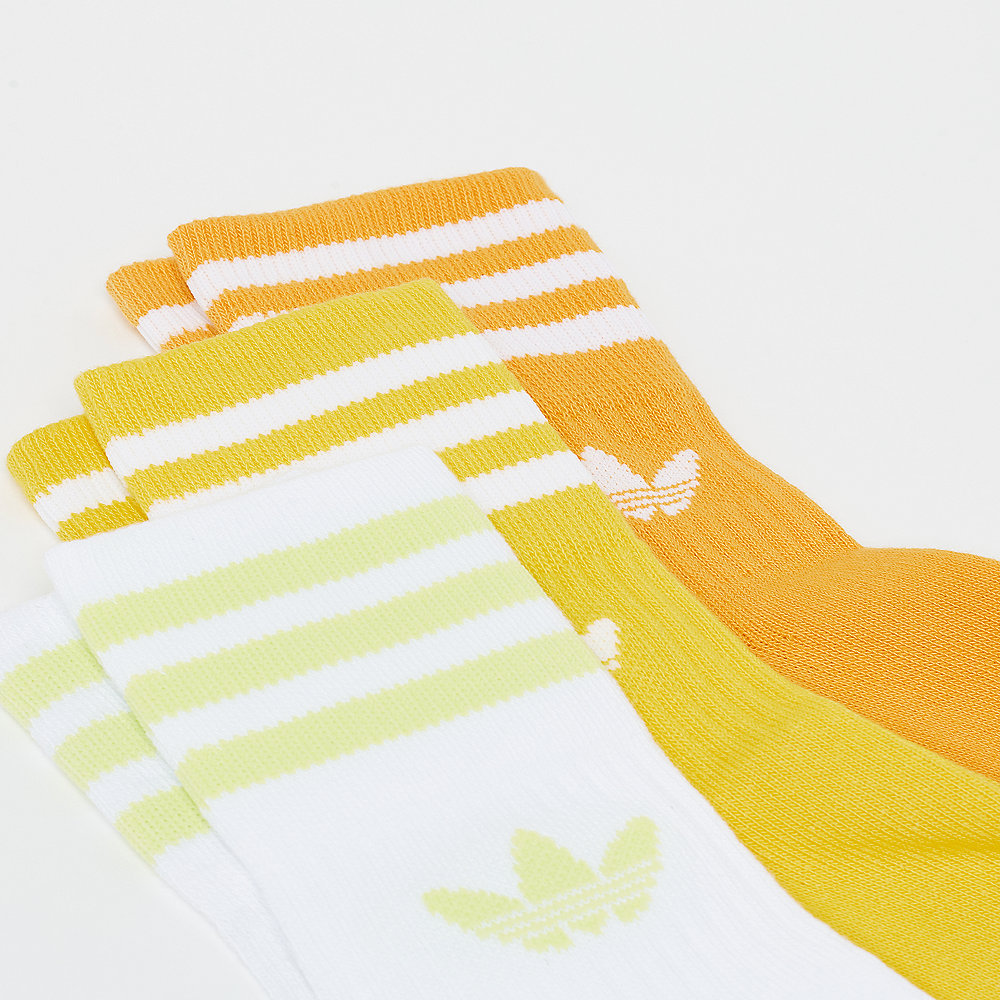 adidas Mid Cut Crew Socks active gold/yellow/white