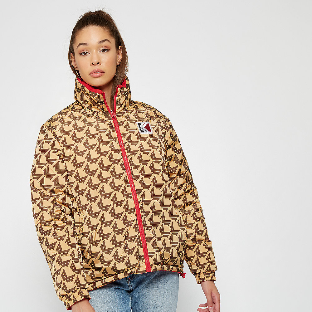 Karl Kani KK Retro Reversible Puffer Jacket red/camel/brown