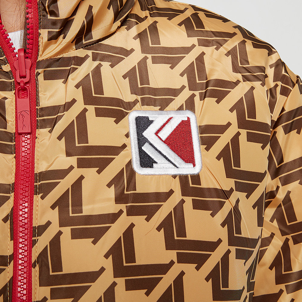 Karl Kani KK Retro Reversible Puffer Jacket red/camel/brown