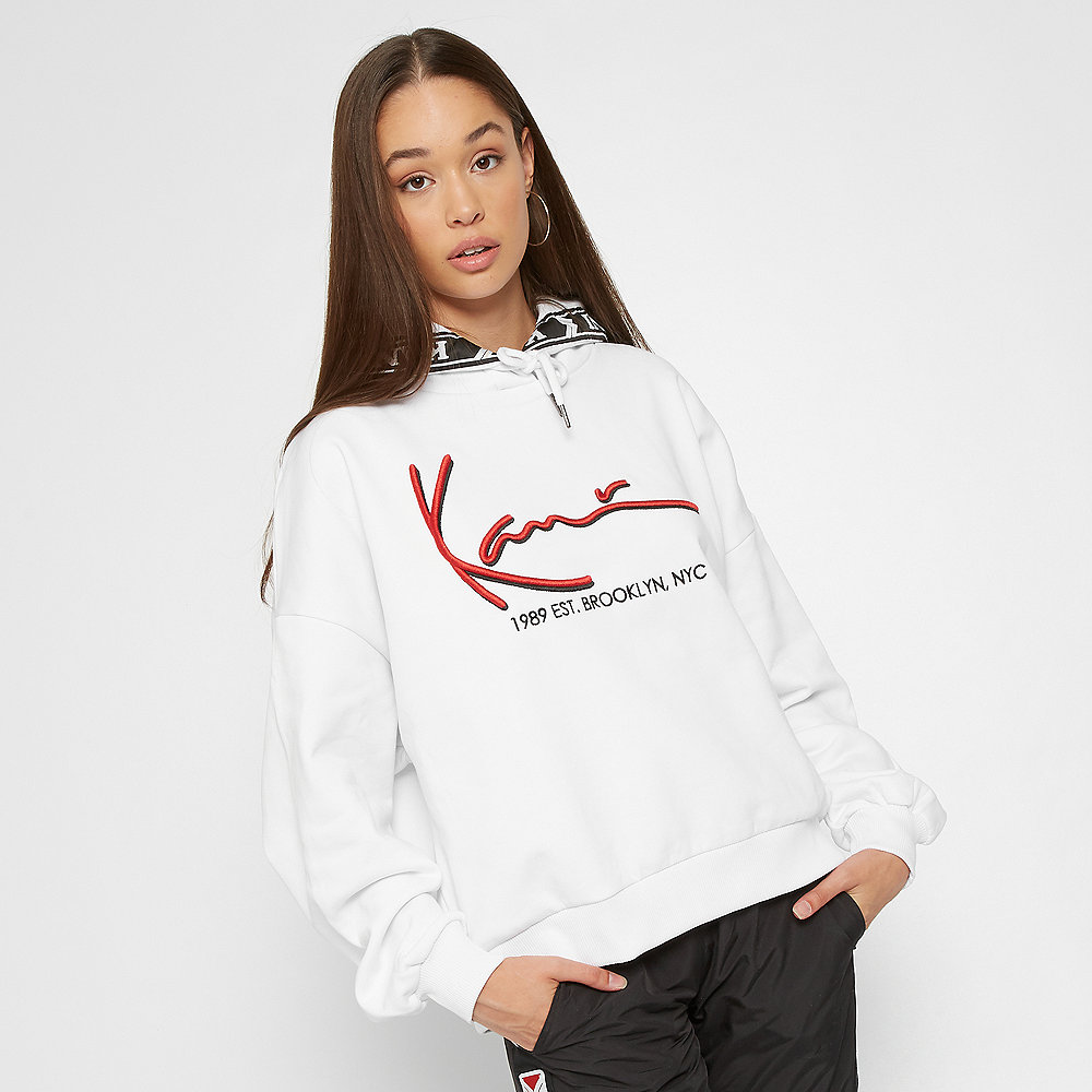 Karl Kani Signature Hoodie white/red