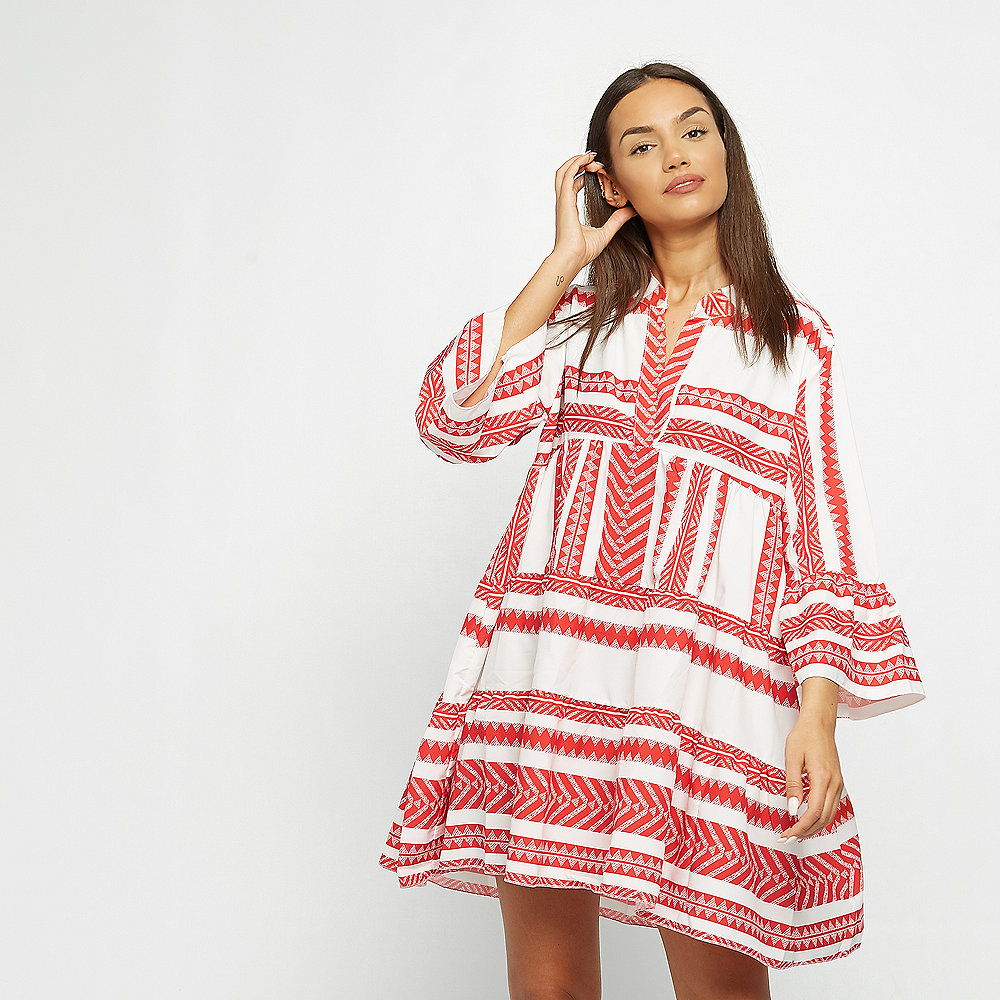 Effeny Boho Sommerkleid rot/weiß