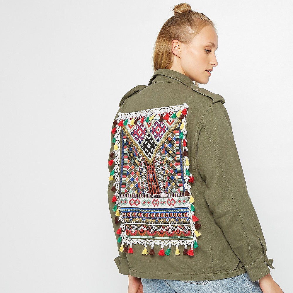 Effeny Boho Cargo Jacke khaki