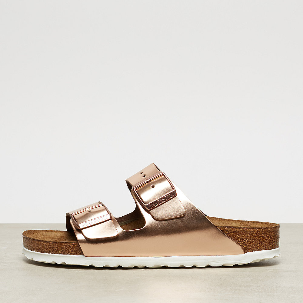 Birkenstock Arizona metallic copper/white