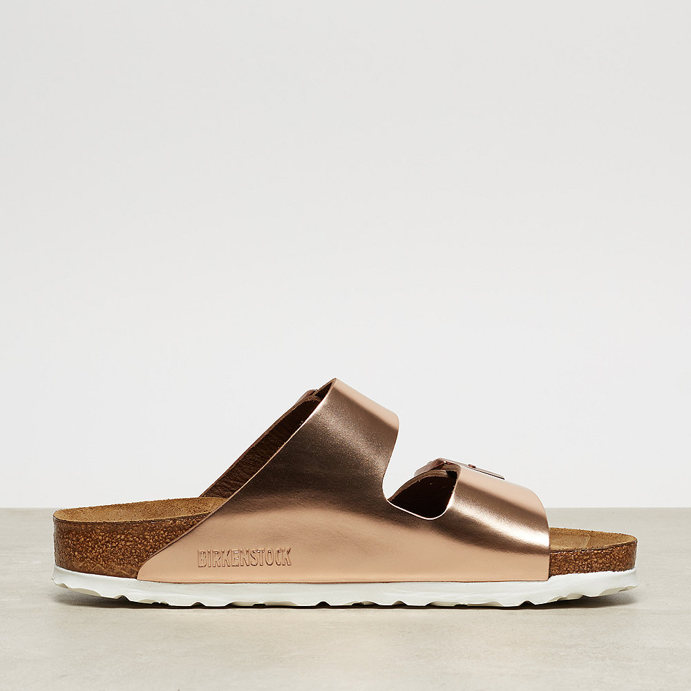 Birkenstock Arizona metallic copper/white