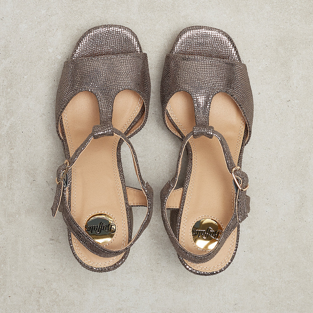 Buffalo Plateau Sandal T-Strap grey