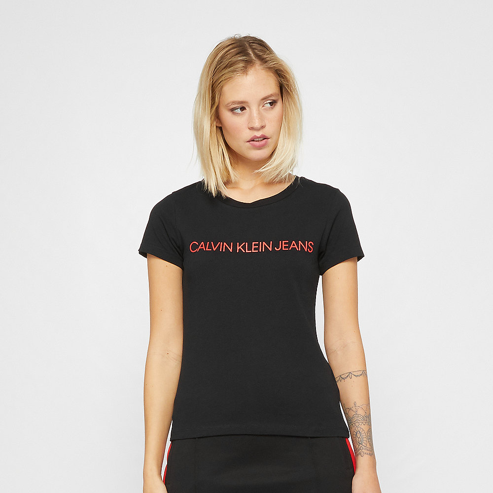 Calvin Klein Logo Slim Fit T-Shirt black/racing red