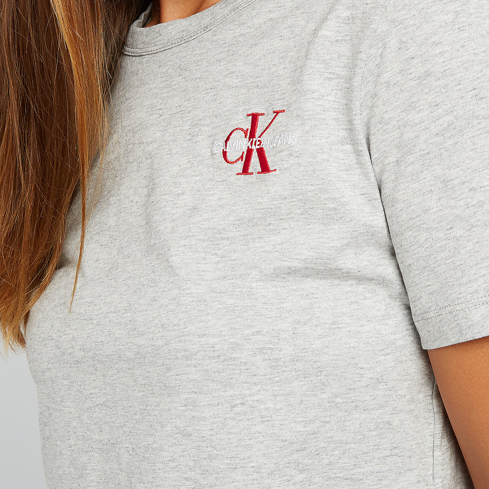 Calvin Klein Monogram Embroidery Cropped Tee