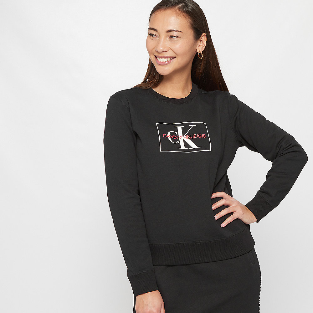 Calvin Klein Monogram Outline Crewneck black/white
