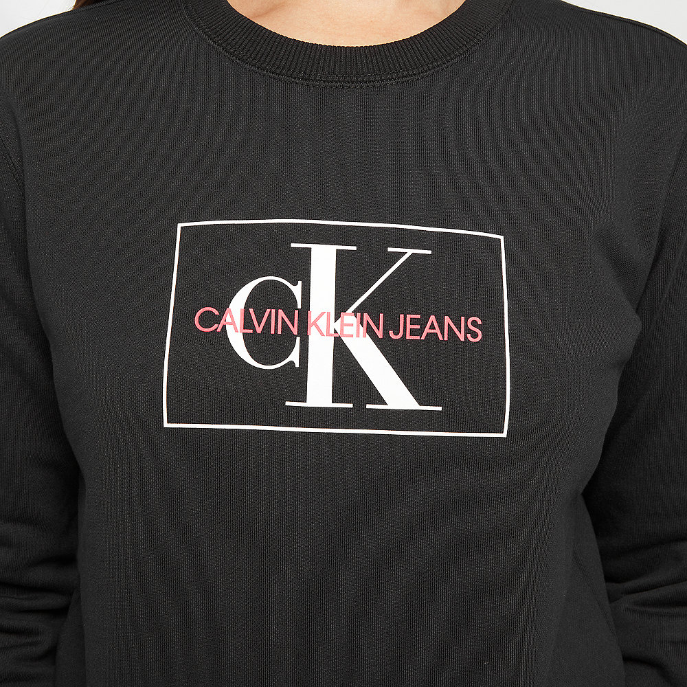 Calvin Klein Monogram Outline Crewneck black/white