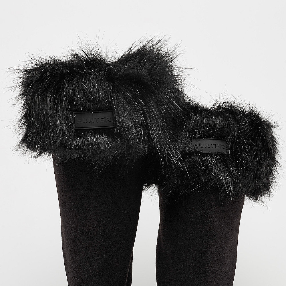 Hunter Faux Fur Cuff Boot Sock black