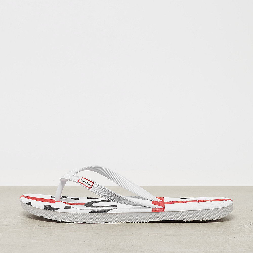 Hunter Womens Exploded Logo Flip Flop black