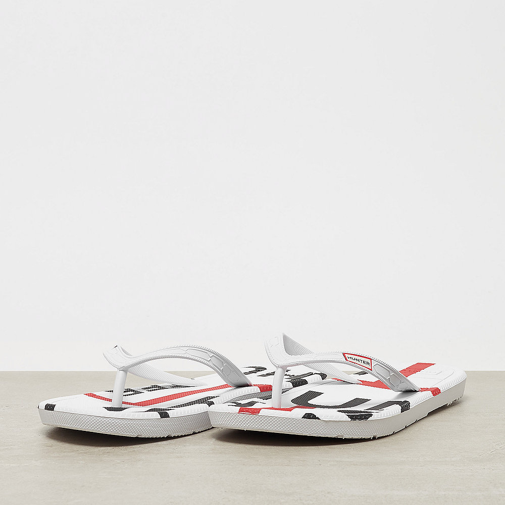 Hunter Womens Exploded Logo Flip Flop black