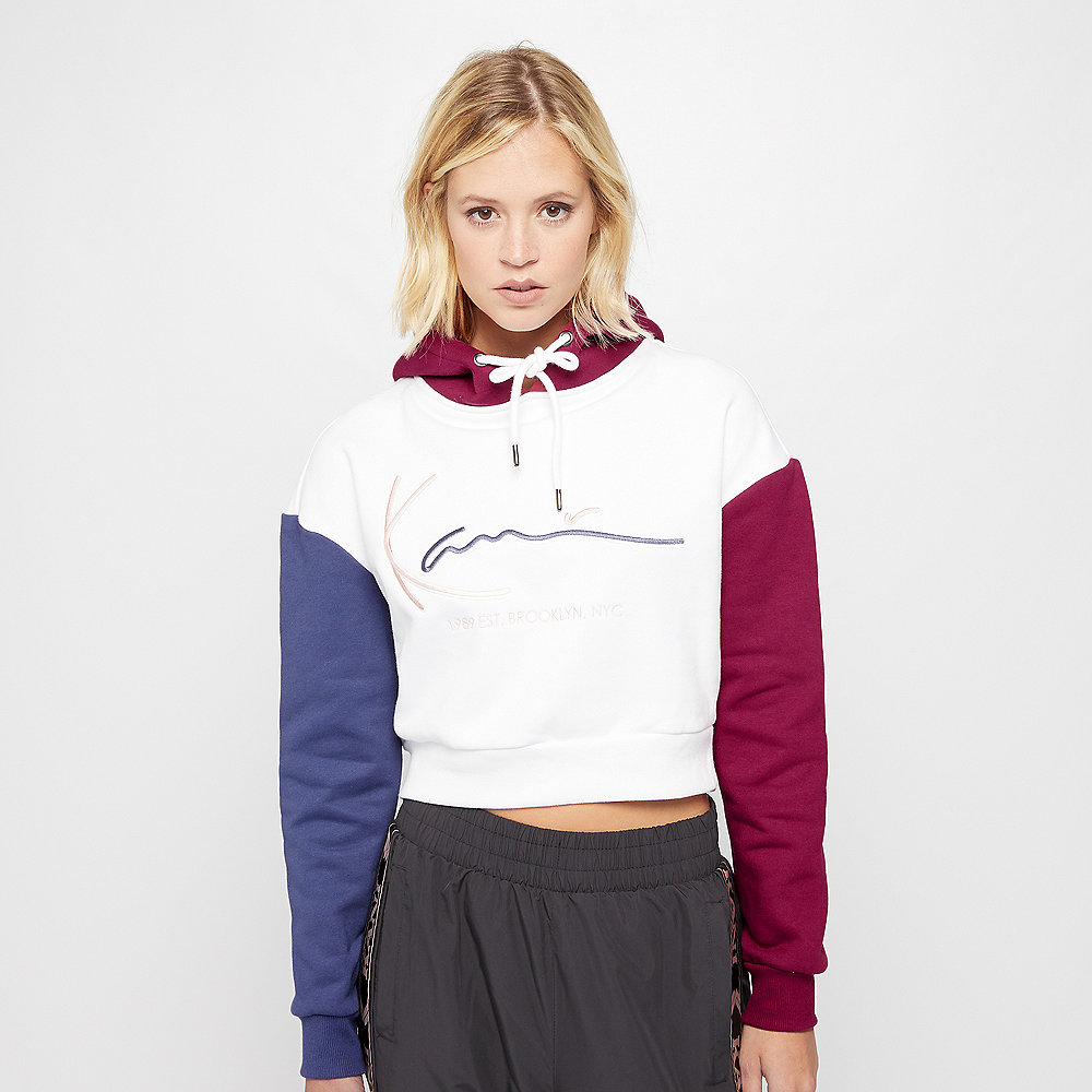 Karl Kani KK Signature Hoodie white/blue/beet red