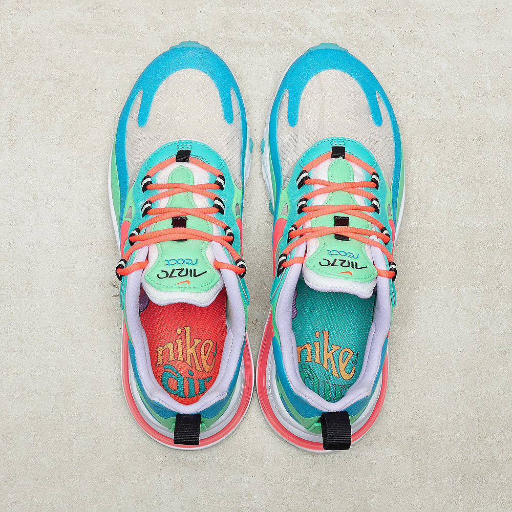 NIKE Air Max 270 React electro green/flash crimson blue lagoon