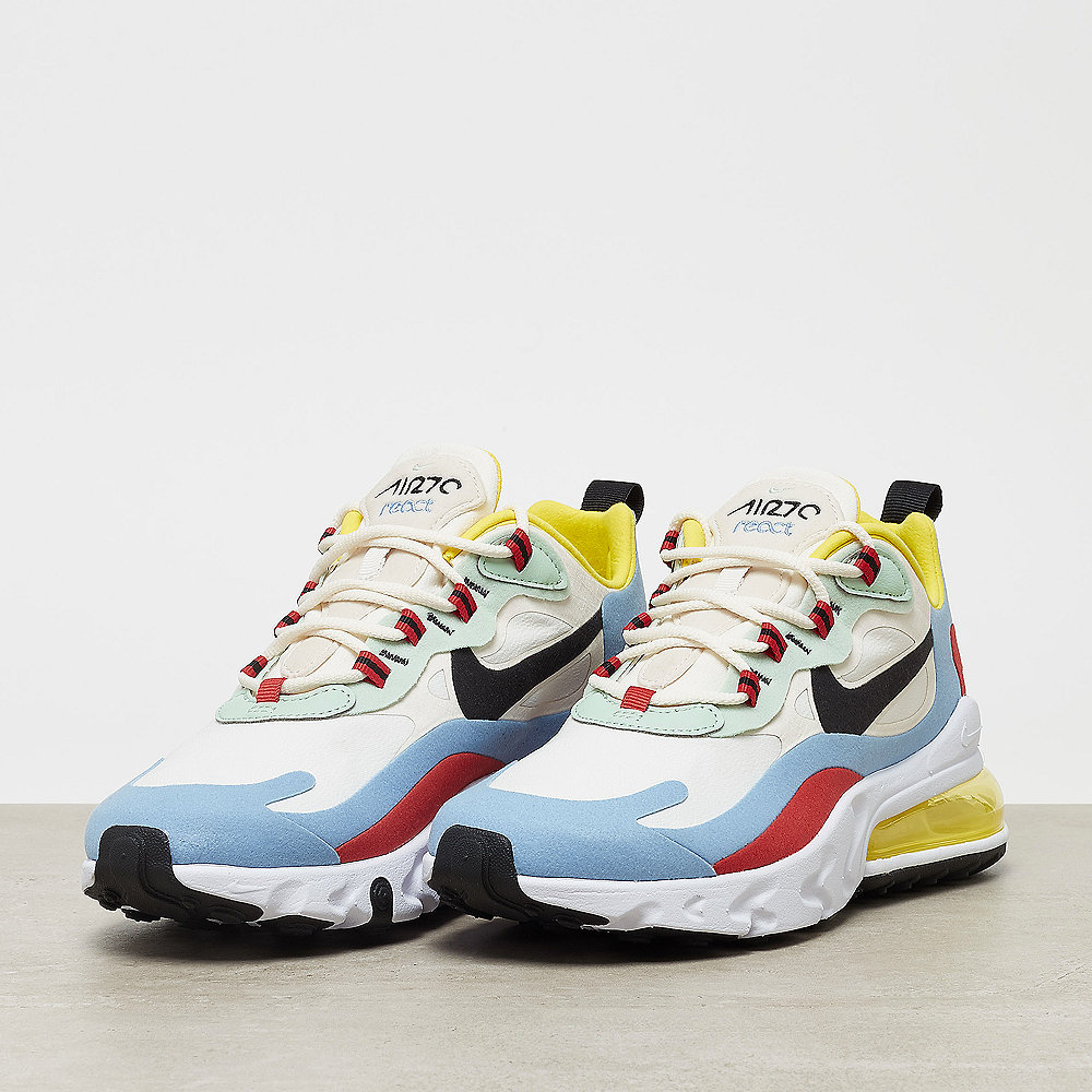 NIKE Air Max 270 React phantom/black-light blue-university red