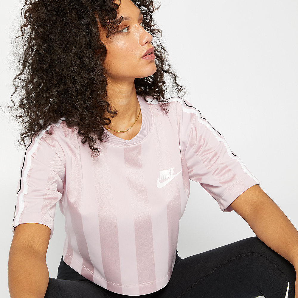 NIKE NSW T-Shirt SHDW STRP plum chalk/white