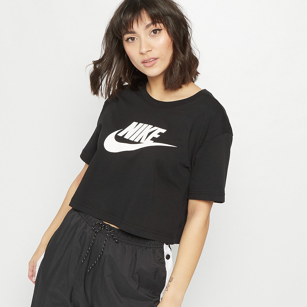 NIKE NSW Tee Essential Crop Icon Futura black/white