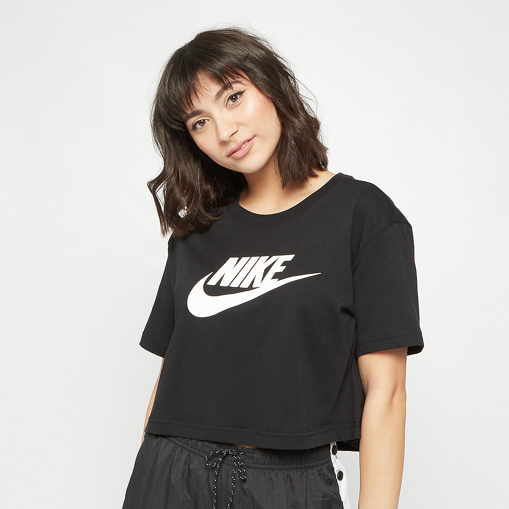 NIKE NSW Tee Essential Crop Icon Futura black/white