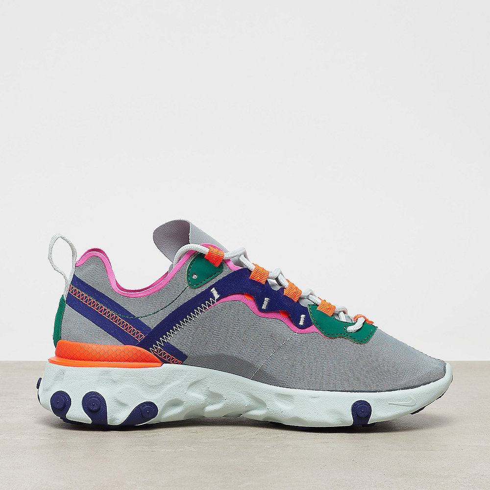 NIKE React Element 55 wolf grey/laser fuchsia-hyper crimson