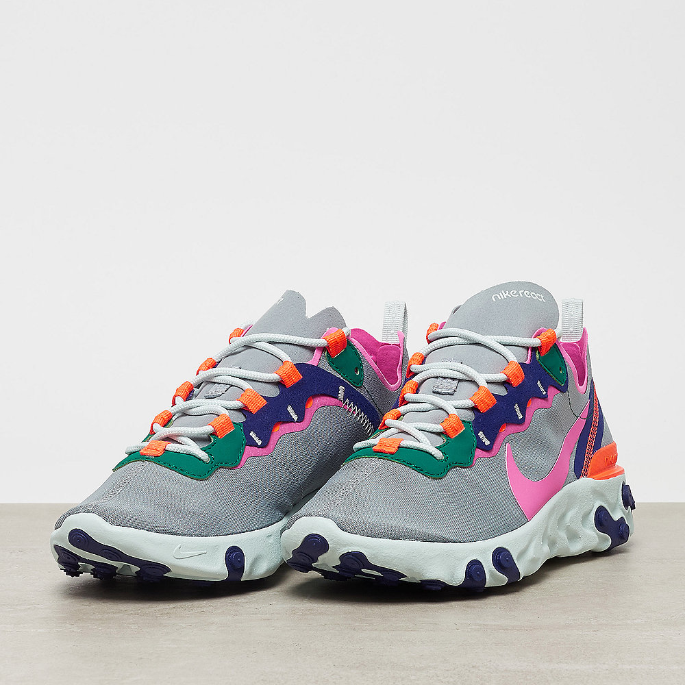 NIKE React Element 55 wolf grey/laser fuchsia-hyper crimson