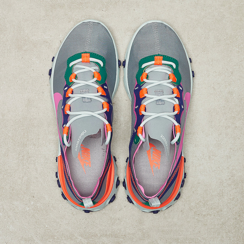 NIKE React Element 55 wolf grey/laser fuchsia-hyper crimson