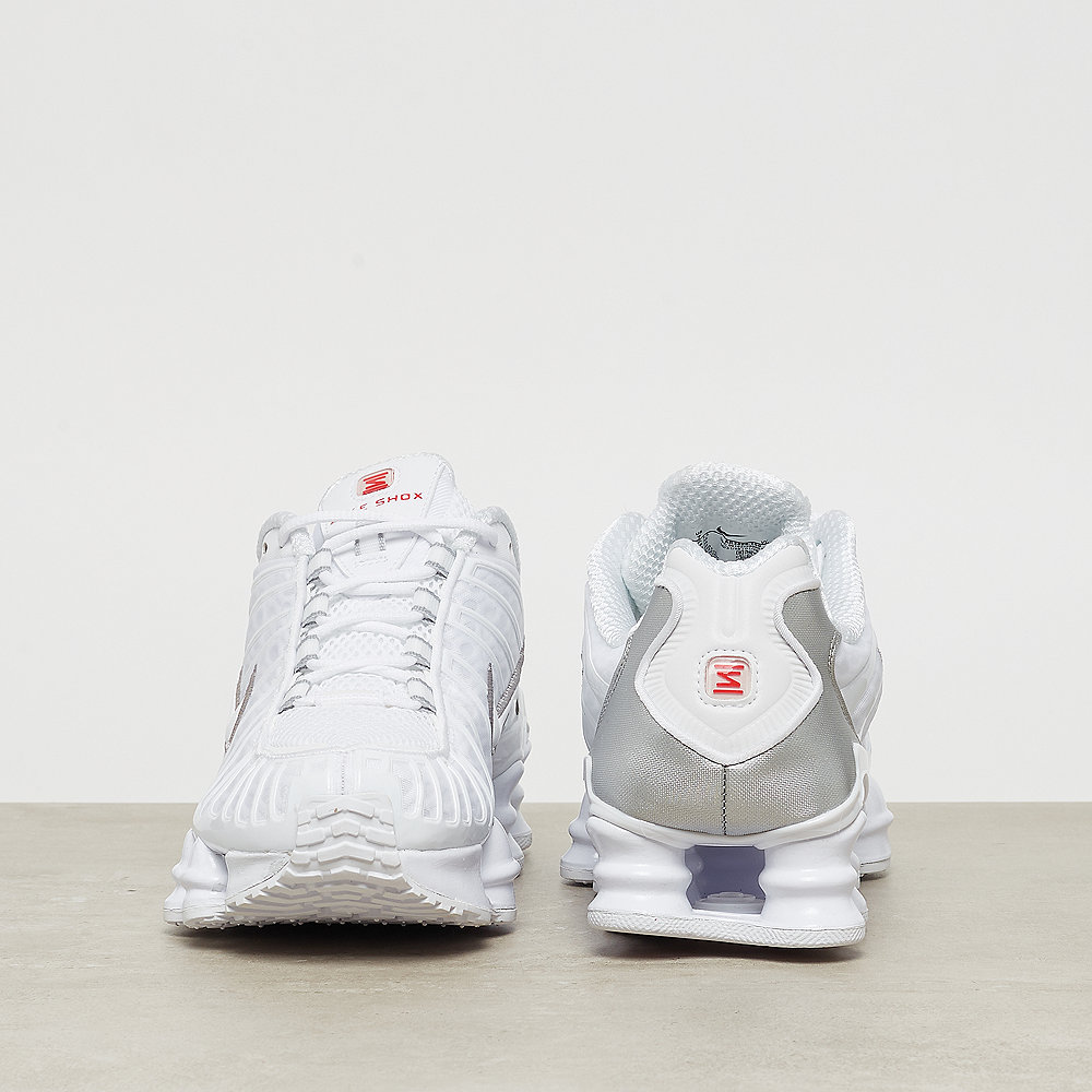 NIKE Nike Shox TL white/white metallic silver max orange