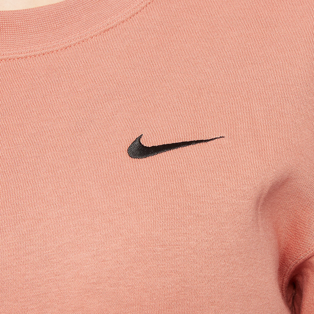 NIKE W NSW ESSNTL CREW FLC TREND terra blush/black