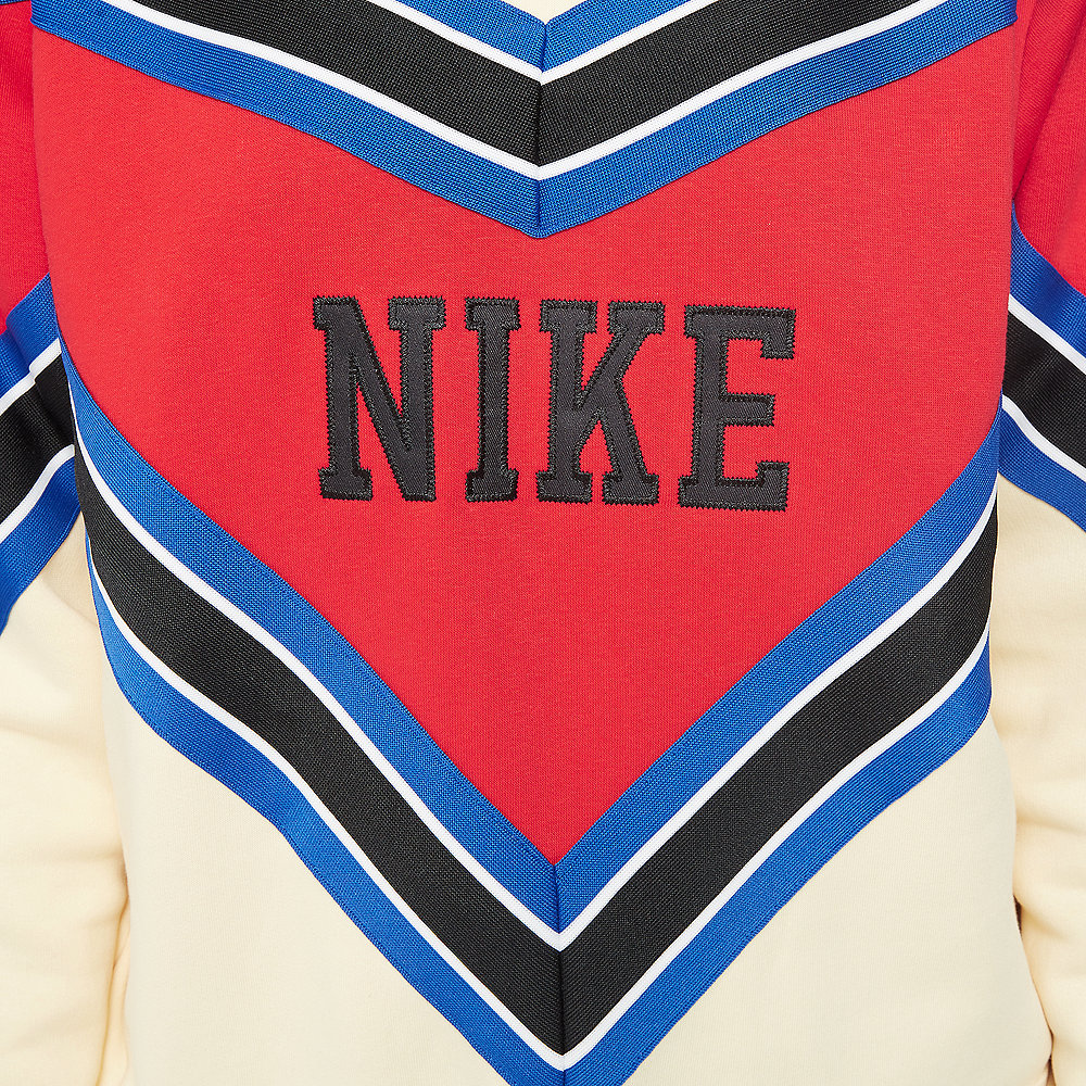 NIKE W NSW NSP CREW FLC muslin/university red/black/black