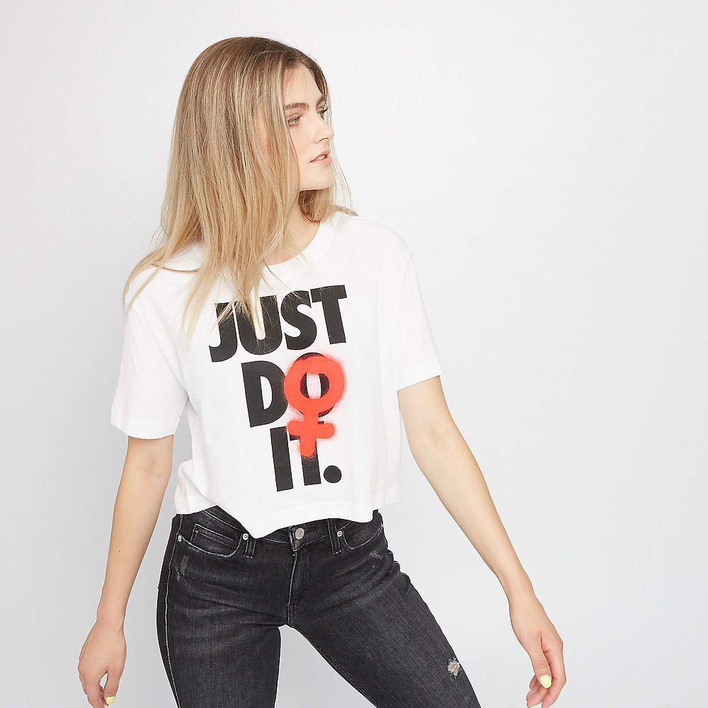 NIKE W NSW TEE REBEL CROP 2 white