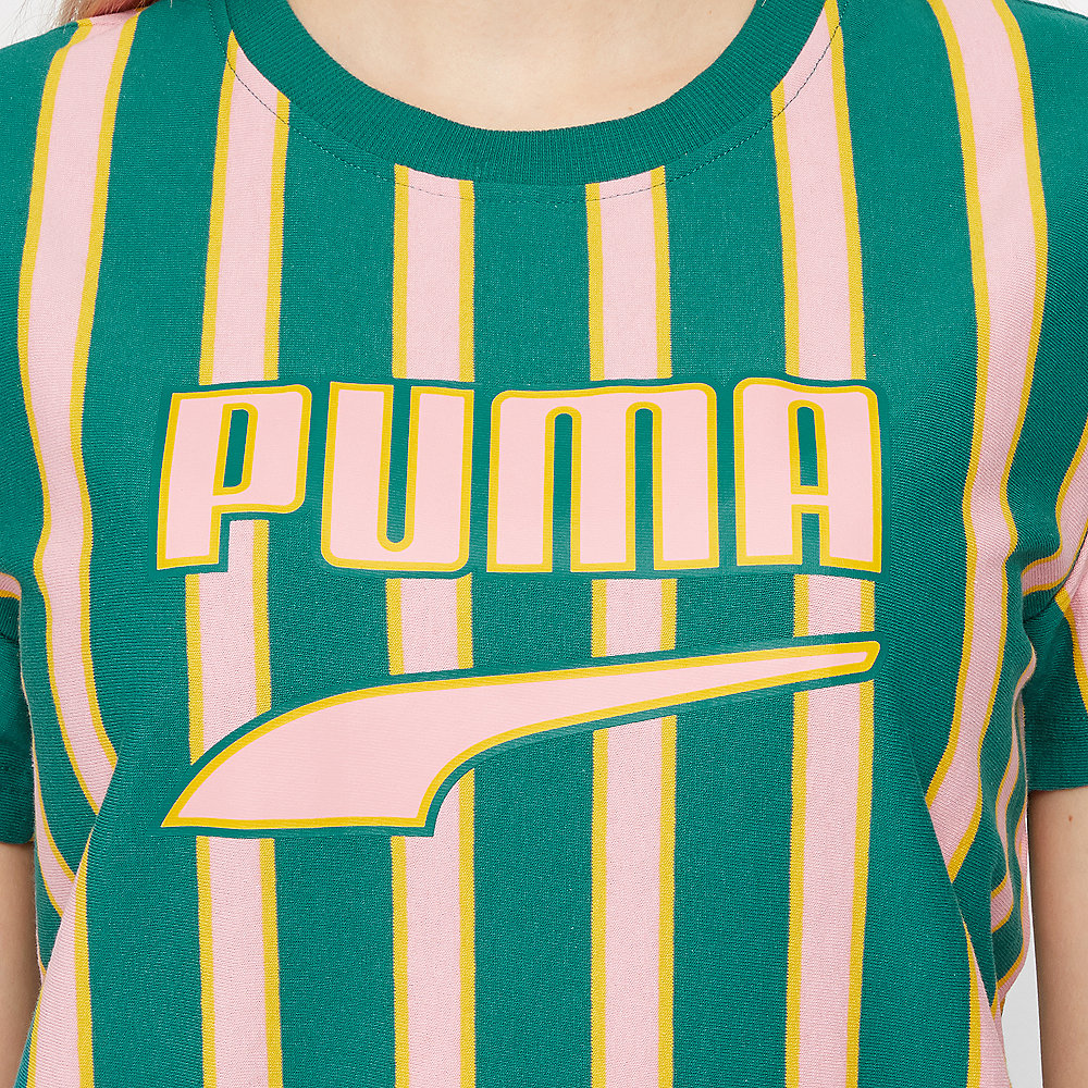 Puma Downtown Stripe Tee teal green
