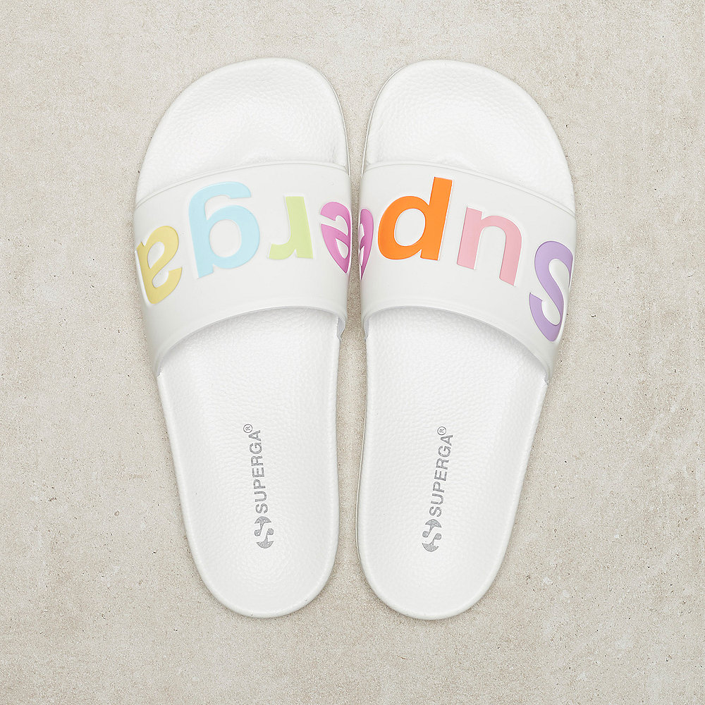Superga Slides PVC white mutli