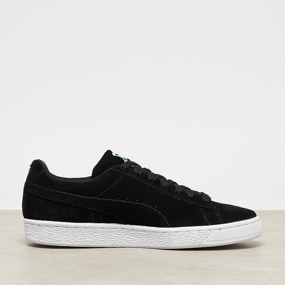puma suede black team gold white